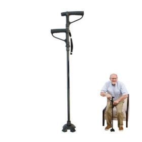 Multifunctional Folding Elderly Walking Sticks With Lights (Color: As pic show, Type: Style A)
